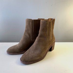 Madewell gray/beige ankle boots, size 9